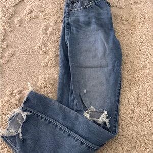 Abercrombie & Fitch Distressed Light Blue Boyfriend Jeans